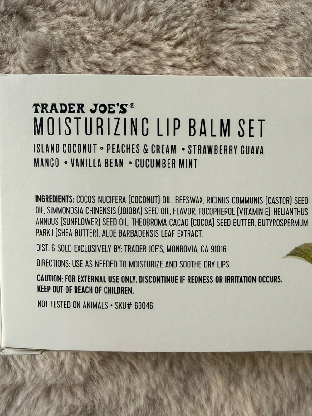NWT Trader Joe’s Moisturizing Lip Balm Set of 6